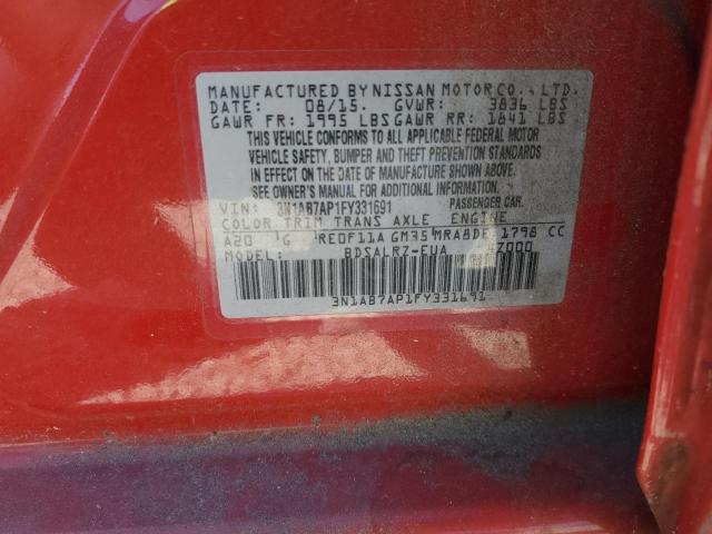 2015 NISSAN SENTRA S - 3N1AB7AP1FY331691