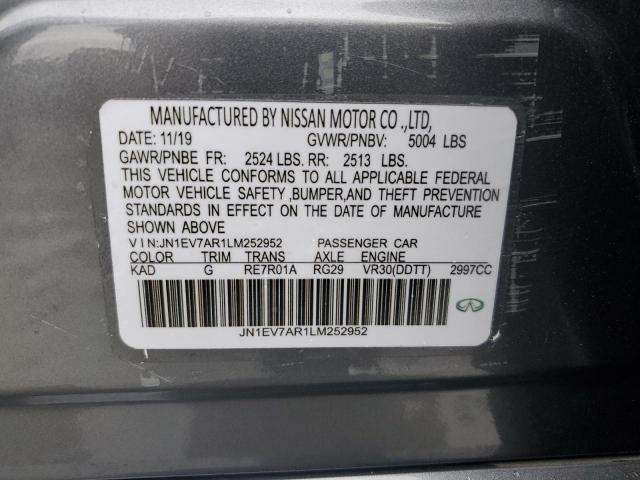 2020 INFINITI Q50 PURE - JN1EV7AR8LM252317