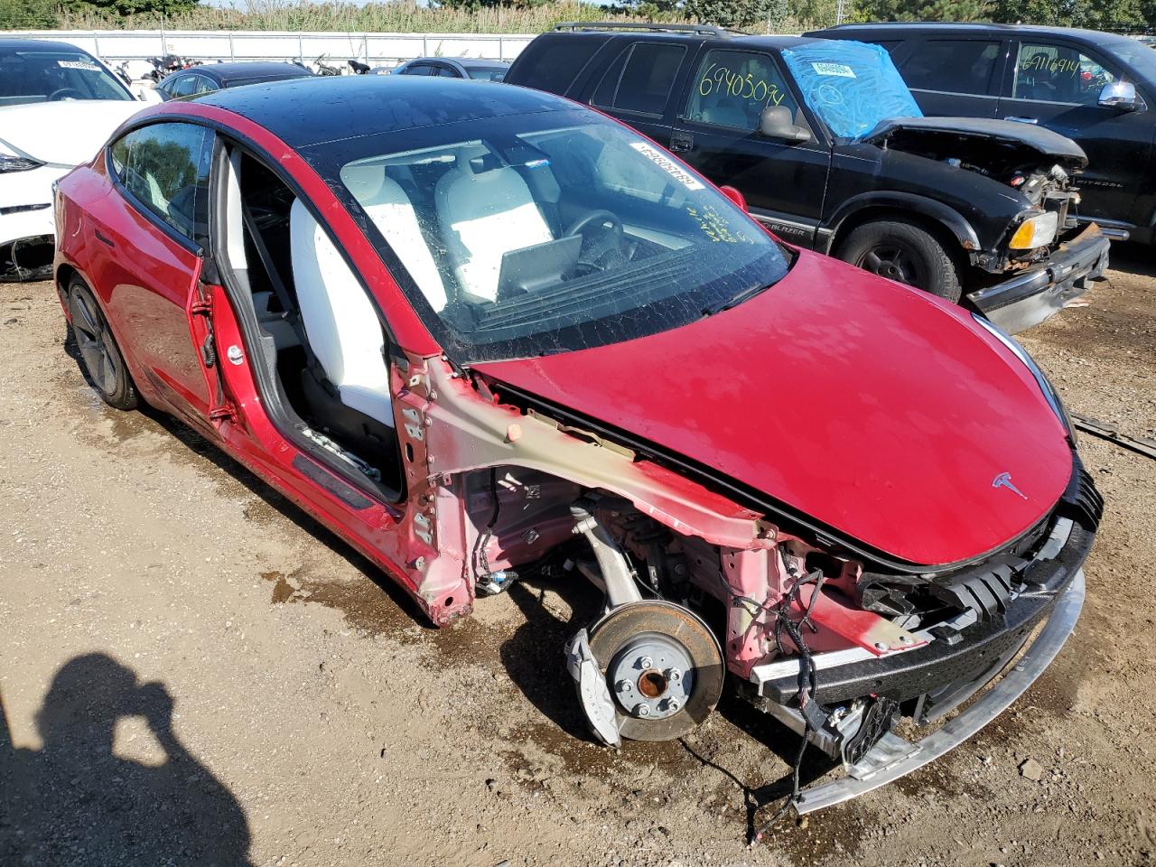 Lot #2926247456 2021 TESLA MODEL 3