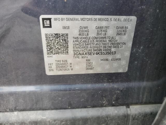 2019 CHEVROLET EQUINOX LS - 3GNAXSEV4KS535013