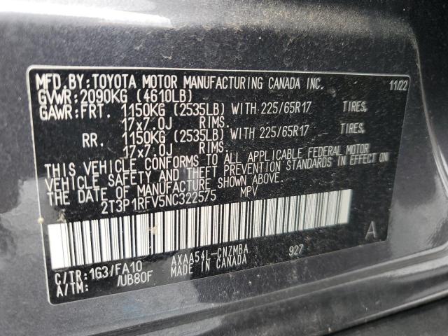 VIN 2T3P1RFV5NC322575 2022 Toyota RAV4, Xle no.13