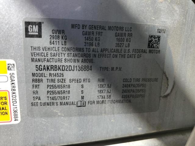 VIN 5GAKRBKD2DJ136884 2013 Buick Enclave no.13