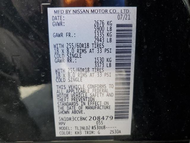 2022 NISSAN PATHFINDER - 5N1DR3CC8NC208479