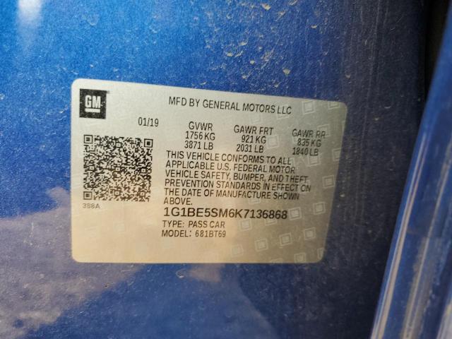 2019 CHEVROLET CRUZE LT - 1G1BE5SM6K7136868