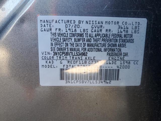 2020 NISSAN KICKS S - 3N1CP5BV7LL534962