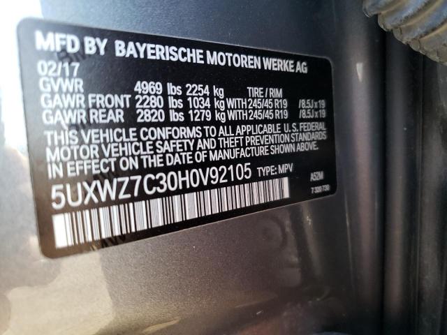 VIN 5UXWZ7C30H0V92105 2017 BMW X3, Sdrive28I no.13