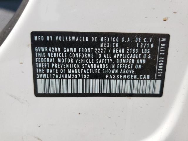 2017 VOLKSWAGEN JETTA SEL 3VWL17AJ4HM297192