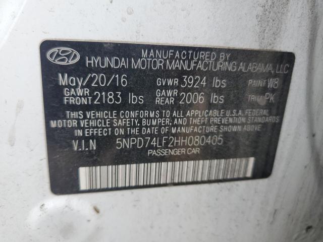 2017 HYUNDAI ELANTRA SE - 5NPD74LF2HH080405