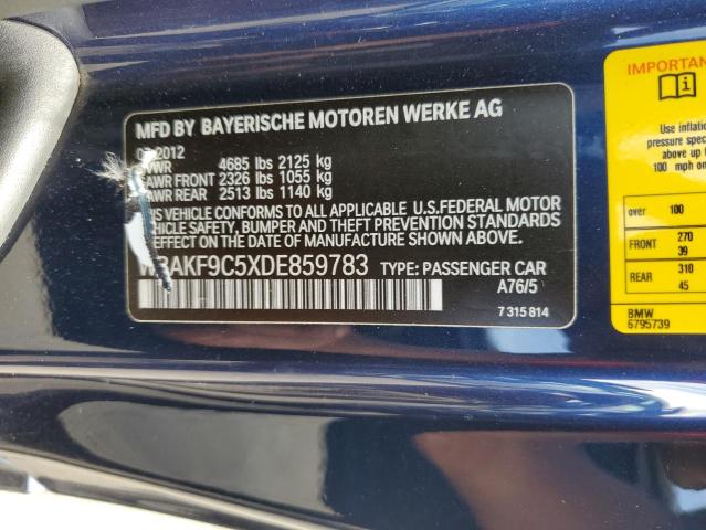 VIN WBAKF9C5XDE859783 2013 BMW 3 Series, 335 XI no.12