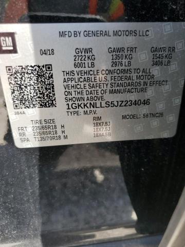 VIN 1GKKNLLS5JZ234046 2018 GMC Acadia, Sle no.13