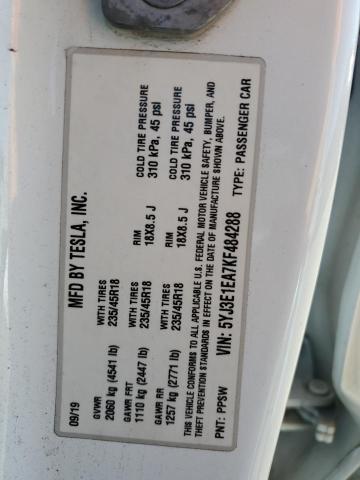 2019 TESLA MODEL 3 - 5YJ3E1EA7KF484288