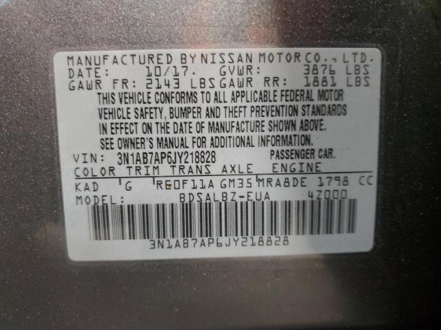 2018 NISSAN SENTRA S - 3N1AB7AP6JY218828