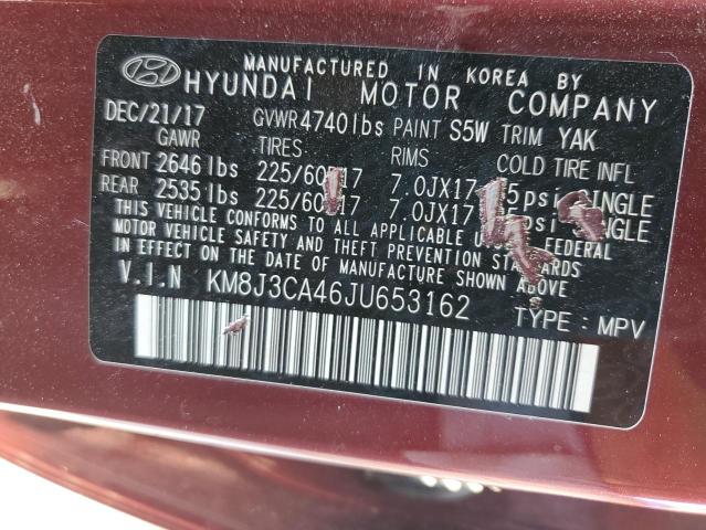 2018 HYUNDAI TUCSON SEL KM8J3CA46JU653162  71134884