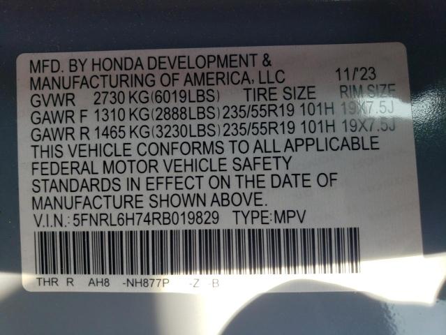 2024 HONDA ODYSSEY SP 5FNRL6H74RB019829