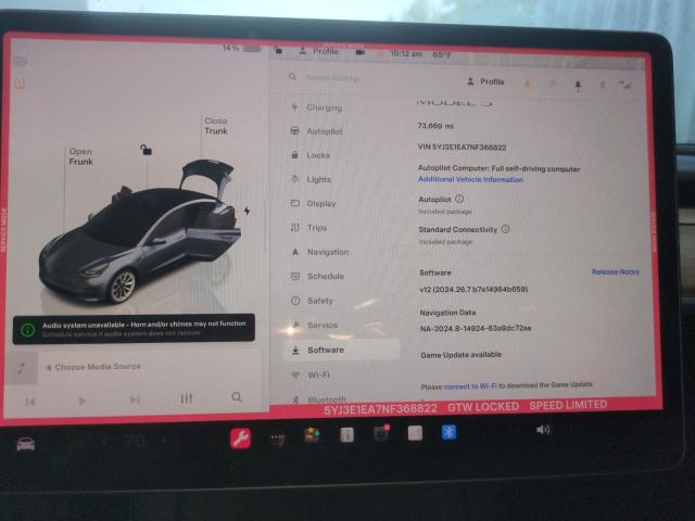 2022 TESLA MODEL 3 - 5YJ3E1EA7NF368822