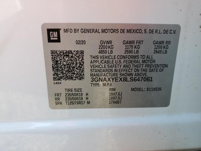 2020 CHEVROLET EQUINOX PR - 3GNAXYEX8LS647061