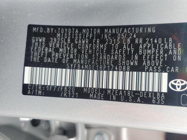 2024 TOYOTA COROLLA LE - 5YFB4MDE1RP174088