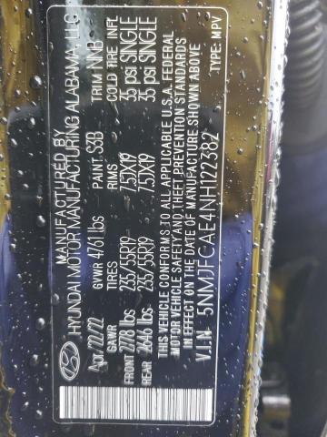2022 HYUNDAI TUCSON SEL - 5NMJFCAE4NH122382
