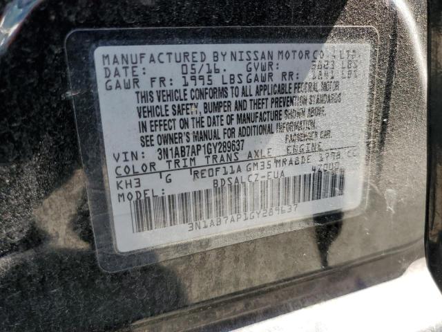 2016 NISSAN SENTRA S - 3N1AB7AP1GY289637