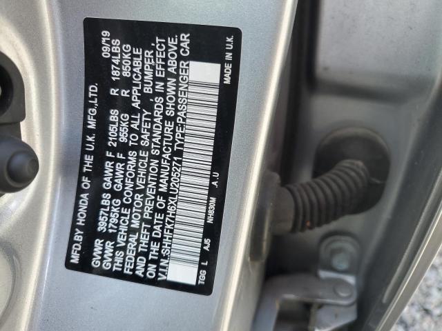 2020 HONDA CIVIC EX - SHHFK7H6XLU205271