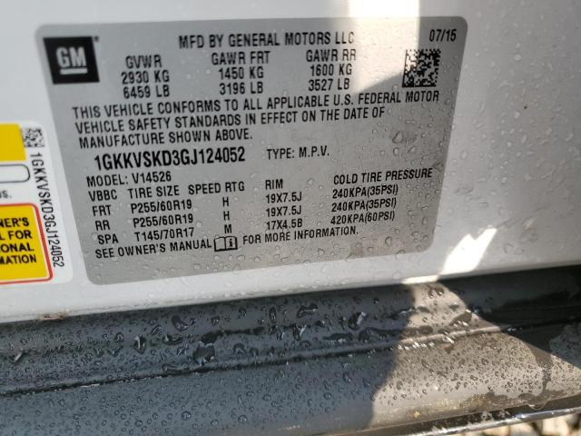 2016 GMC ACADIA SLT - 1GKKVSKD3GJ124052