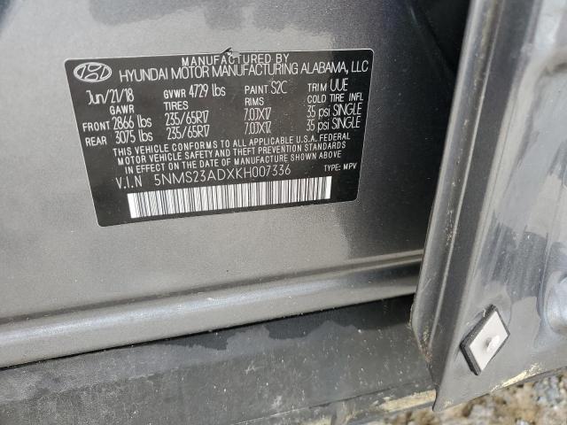 2019 HYUNDAI SANTA FE S - 5NMS23ADXKH007336