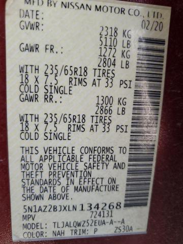 2020 NISSAN MURANO SV - 5N1AZ2BJXLN134268