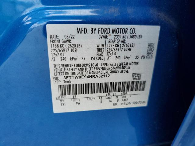 2022 FORD MAVERICK X - 3FTTW8E94NRA52112