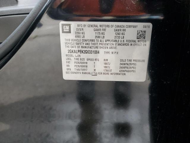 VIN 2GKALPEK2G6331084 2016 GMC Terrain, Slt no.13