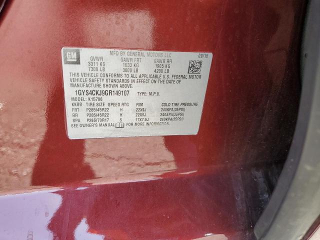 2016 CADILLAC ESCALADE P - 1GYS4CKJ9GR149107