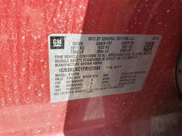2015 CHEVROLET TAHOE K150 - 1GNSKCKC1FR107694