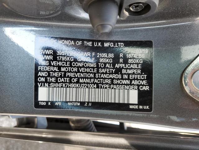 2019 HONDA CIVIC SPOR - SHHFK7H90KU221004