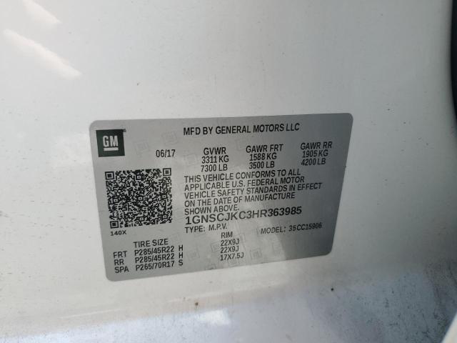 2017 CHEVROLET SUBURBAN C - 1GNSCJKC3HR363985