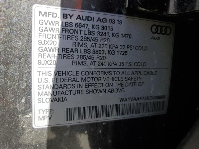 VIN WA1VAAF72KD038669 2019 Audi Q7, Prestige no.13