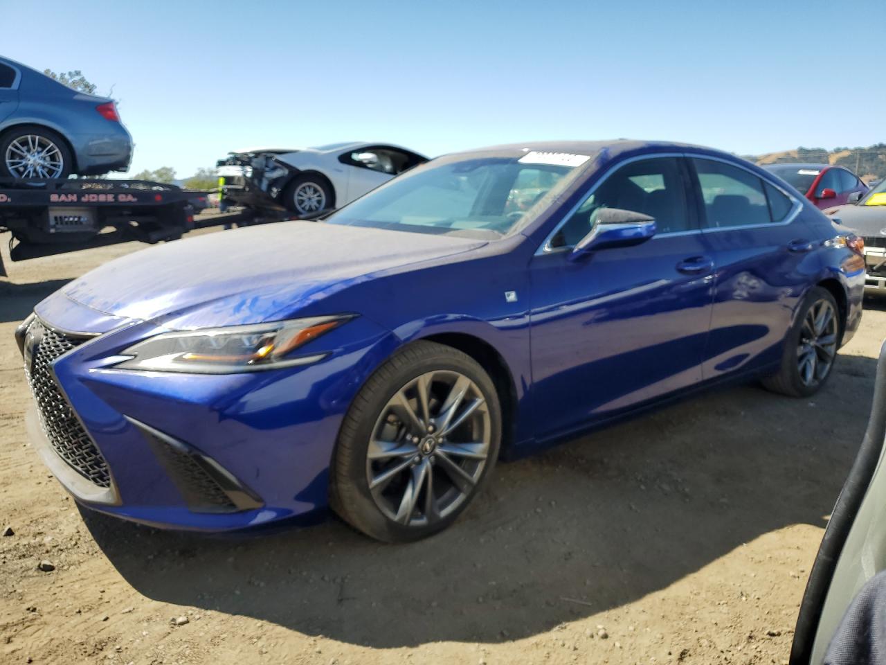 LEXUS ES 350 F S 2020 blue  gas 58AGZ1B11LU065876 photo #1