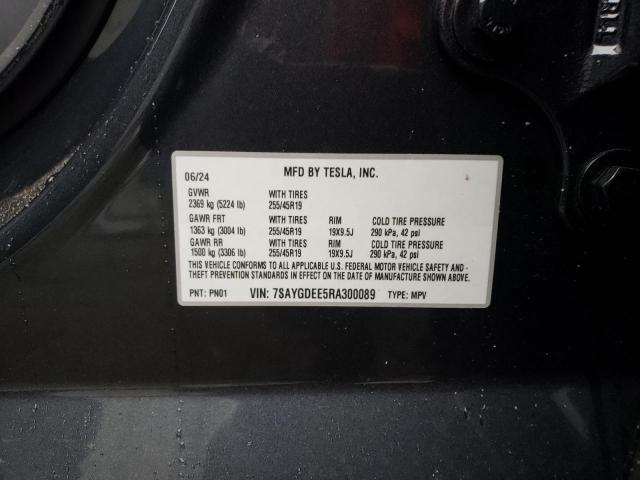 2024 TESLA MODEL Y - 7SAYGDEE5RA300089