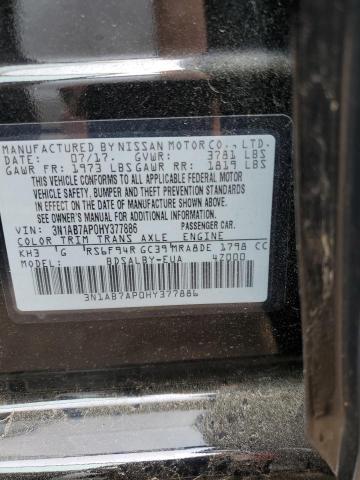 2017 NISSAN SENTRA S - 3N1AB7AP0HY377886