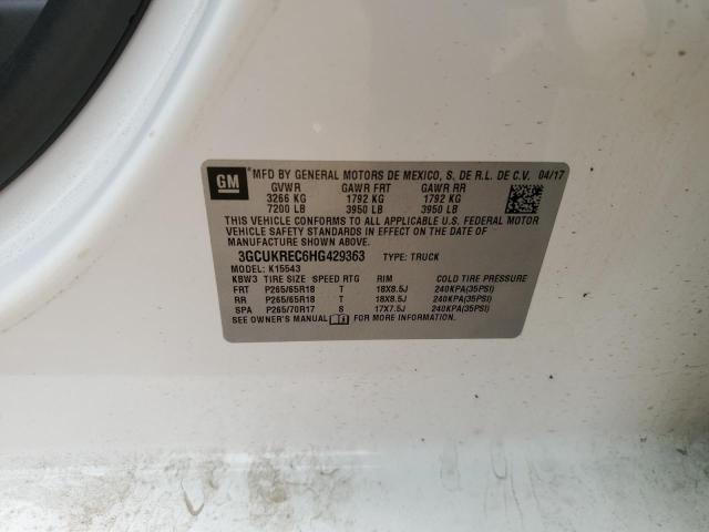 2017 CHEVROLET SILVERADO - 3GCUKREC6HG429363