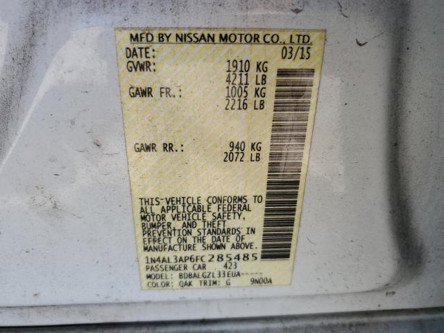 VIN 1N4AL3AP6FC285485 2015 Nissan Altima, 2.5 no.12