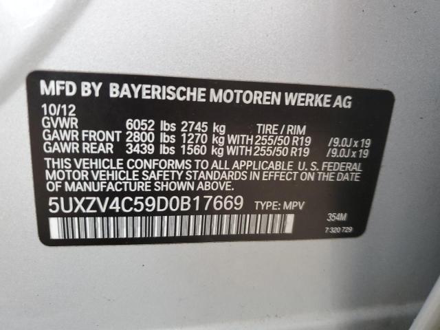 VIN 5UXZV4C59D0B17669 2013 BMW X5, Xdrive35I no.13