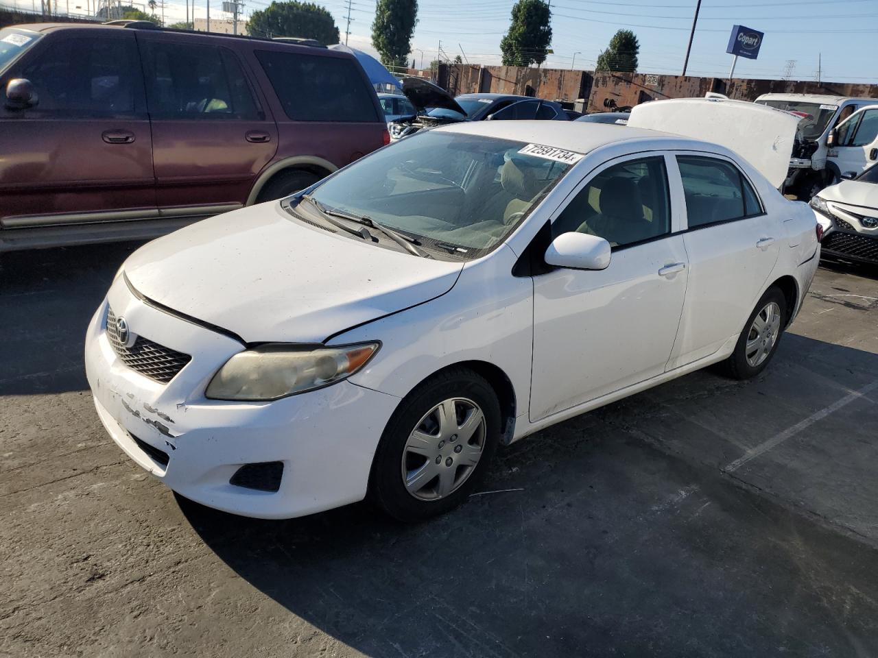 TOYOTA COROLLA BA 2009 white  gas JTDBL40E199054256 photo #1