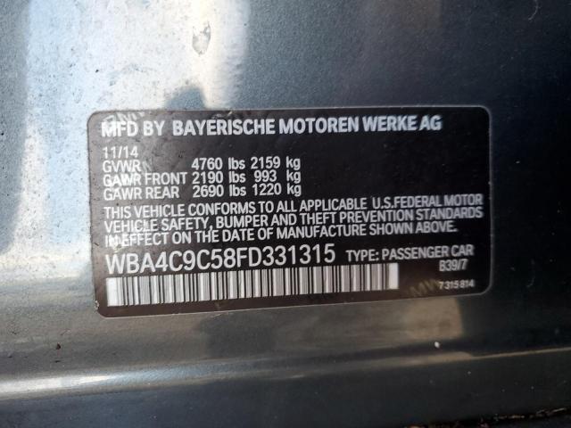 2015 BMW 428 XI GRA - WBA4C9C58FD331315