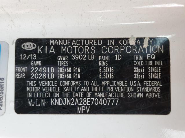 VIN KNDJN2A28E7040777 2014 KIA Soul no.13