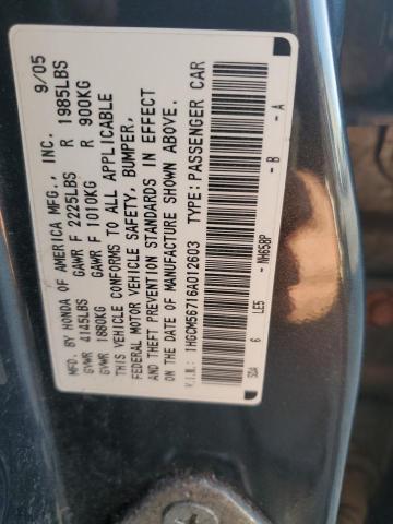 2006 HONDA ACCORD EX 1HGCM56716A012603  70862554