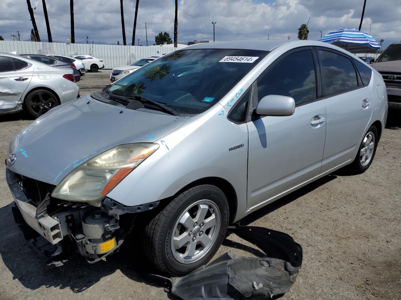 TOYOTA PRIUS 2006 silver  hybrid engine JTDKB20U867077944 photo #1