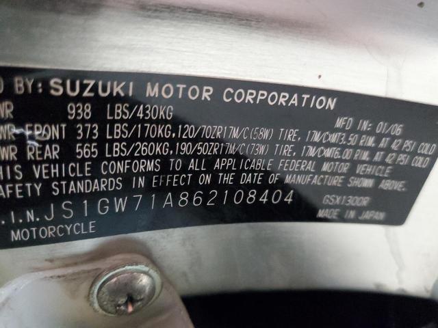 2006 SUZUKI GSX1300 R - JS1GW71A862108404