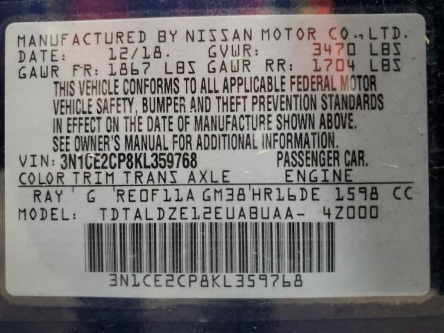 2019 NISSAN VERSA NOTE - 3N1CE2CP8KL359768