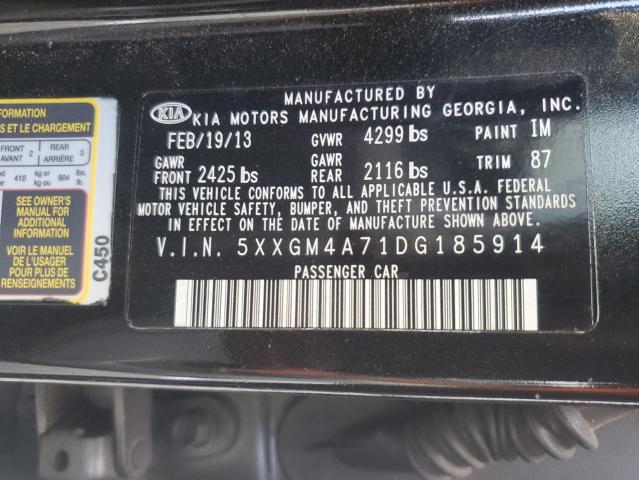 VIN 5XXGM4A71DG185914 2013 KIA Optima, LX no.12