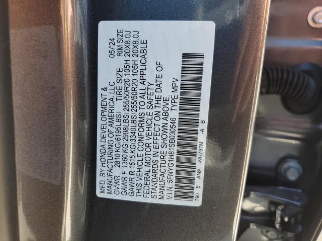 VIN 5FNYG1H81SB030546 2025 HONDA PILOT no.13