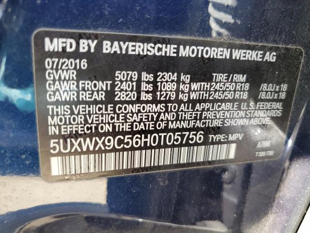 VIN 5UXWX9C56H0T05756 2017 BMW X3, Xdrive28I no.13